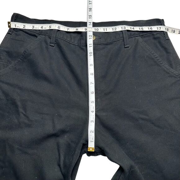 Carhartt | Men | Black Heavyweight Lined Cotton Canvas Carpenter Jeans | 36x30 - Picture 4 of 12